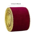 thumbnail image 3 of Lwlmwt Velvet Fabric Ribbon Velvet Christmas Ribbons Ideal for Christmas Tree Decorations Large Bow Gift Wrapping Handcrafted Wreaths, 3 of 7