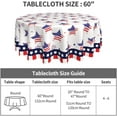 thumbnail image 4 of 4th of July Tablecloth Round 60 Inch Patriotic Table Cloth Washable Spillproof Wrinkle Free Independence Day Fourth of July Star Fabric Table Cover for Indoor Outdoor Kitchen Dinning Round Tables, 4 of 7