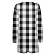 thumbnail image 4 of BODOAO Women's Casual Lightweight Cardigan Long Sleeve Open Front with Pockets Soft Open Front Cardigan Solid Color Outwear Plaid Print Cardigan Loose Midi Coat Outerwear for Home Holiday Grey Xxl, 4 of 5