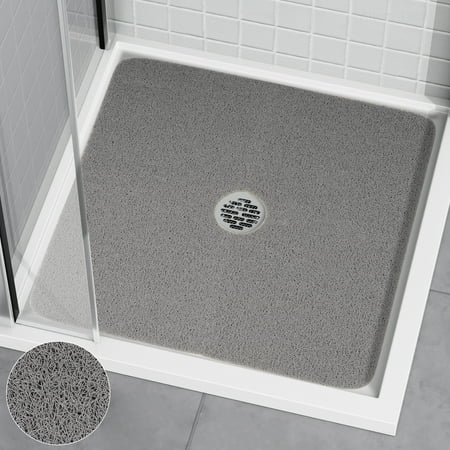 NiHome Non-Slip Shower Mat, 27"x27" Square Shower Mat, Shower Floor Mat, Loofah Textured Comfort with Efficient Drainage to Fit for Your Bathroom, Say Goodbye to Slip Hazards