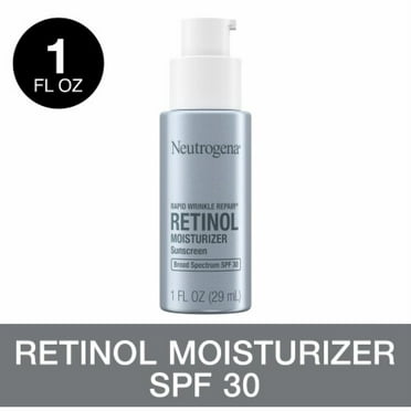 2X - Neutrogena Rapid Wrinkle Repair Retinol Face Moisturizer with SPF 30 Sunscreen with Retinol 1 fl oz