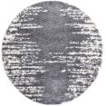 thumbnail image 3 of Unique Loom Serenity Shag Collection Area Rug - Vigie (5' 3" Round Gray/Ivory), 3 of 10