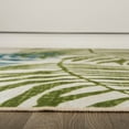 thumbnail image 3 of World Rug Gallery Floral Leaves Flatweave Indoor/Outdoor Area Rug - BLUE 5' X 7', 3 of 9