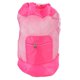 thumbnail image 1 of Bolsa de playa grande de malla rosa plegable con cordón para guardar arena, conchas y pícnics, perfecta para acampar, 1 of 8