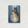 thumbnail image 3 of Luxe Metal Art 'Cat Family' by Harro Maass, Metal Wall Art, 16"x24", 3 of 9