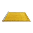 thumbnail image 2 of Ahgly Company Machine Washable Indoor Square Solid Yellow Modern Area Rugs, 7' Square, 2 of 4