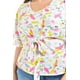 thumbnail image 4 of Blusa con moño Roman Fashion /Tallas Extras, 1832 (Blanco letras) blanco 36, 4 of 6