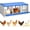 Blue 3Hole, variant on 3-Compartment Chicken Nesting Box Galvanized Steel Roll Away Egg Laying Box for Hens and Ducks Rustproof Anti-Peck Nest Box with Tray