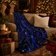 thumbnail image 3 of Galaxy Floral Petal Constellation Pattern, Mystical Celestial Art Scene, Warm Flannel Blanket for Sunroom and Reading Nook, Celestial Art Lovers Housewarming Gift, Fantasy Home Decor, 3 of 9
