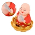 thumbnail image 4 of Solar Buddha Statue, Solar Solar Buddha Statue, Solar Buddha Car Ornament Monk Car Decoration Automatic Drive Vivid Light Energy Induction Bright Color for Restaurant, 4 of 7
