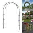 thumbnail image 4 of Metal Wedding Arch Stackable Pergola Trellises Iron Frame Climbing Plant Trellis 200X190X37CM Black, 4 of 8