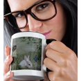 thumbnail image 2 of 3drose, Bunny Rabbit in Grass with Butterflies Flying Nearby, 11oz Two-tone Black Mug, 2 of 6