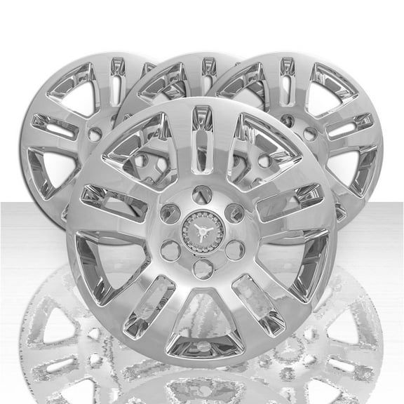 Set of 4 New 18" 5 Double Spoke Wheel Skins for 2015-2019 Chevy Tahoe - Chrome