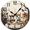 Onmdht-5, variant on Eveokoki 10 Inch Silent Wooden Wall Clock,Whimsical Animal Tea Party Design, Round Non-Ticking Decorative Clock for Nursery, Bedroom, Living Room, Farmhouse Style Home Decor