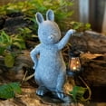 thumbnail image 7 of BAETEUY Garden Hare Statue with LED Lamp IP44 Waterproof Auto On/Off Solar-powered Lamp Resin Bunny Sculpture Lawn Ornament, 7 of 7