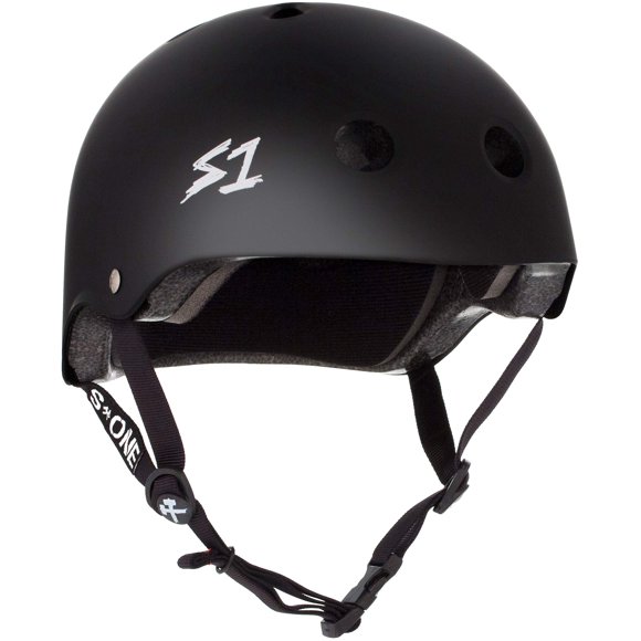 Casque S1 Lifer pour Planche à Roulettes, BMX et Patinage à Roulettes - Mousse EPS Fusion, Certifié CPSC et ASTM - Noir Mat Grand (22 Pouces)