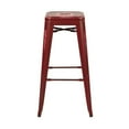 thumbnail image 3 of OSP Designs Bristow 30" Antique Red Metal Barstool, 3 of 4