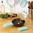 thumbnail image 4 of Aqua Blue Chef Stripe Pan Handle (Set of 3) 6x3, 4 of 5