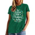 thumbnail image 3 of Merry Christmas Shirt Christmas Womens Shirts Xmas Vacation Short Sleeve Tops, 3 of 6