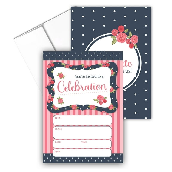 Stonehouse Collection | Red Rose Party Invitations for Any Occasion | Old Fashio