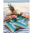 thumbnail image 4 of Outdoor Throw Pillow Cover Tropical Ocean Sea Coastal Island Plam Leaves Waterproof Cushion Covers 2 Pack Hawaii Summer Scenery Pillow Cases Home Decoration for Patio Garden Couch Sofa, 4 of 7
