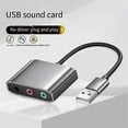 thumbnail image 2 of New 3-in-1 External USB Sound Card Audio Jack 3.5mm Cable Adapter HIFI Sound for Microphone Speaker Headset PC Laptop, 2 of 4