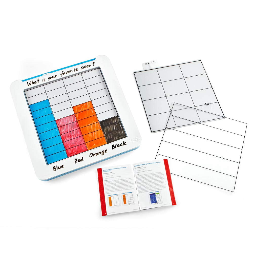 hand2mind Build-a-Grid Magnetic Demo Set, Graphing Dry Erase Multiplication Grid, Decimal Fraction Manipulatives, Magnetic Math Manipulatives for 4th Grade, Teacher Supplies for Math Classroom