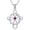 07-Jul-Twisted Cross, variant on Cross Necklace for Women 925 Sterling Silver 12 Birthstones Necklaces Faith Religious Birthstone Jewelry Birthday Christmas Gifts for Her