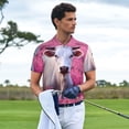 thumbnail image 3 of Balery Flower Field Cow Camisa Polo de Hombre con Estampado, de Manga Corta y Tejido Medio, Camisa Tipo Golf Polo-XX-Large, 3 of 6