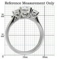 thumbnail image 2 of Womens Silver Rings High polished (no plating) Stainless Steel Ring with AAA Grade CZ in Clear TK098, 2 of 5
