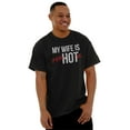 thumbnail image 5 of Funny Husband Humor My Wife is Hot Men Big & Tall Graphic Tee Brisco Brands 2X, 5 of 6