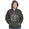 thumbnail image 3 of Spiritual Animal Elephant Triangle Zip Up Hoodie Men's Women's Brisco Brands 4X, 3 of 6