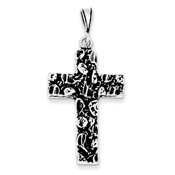 Beautiful Sterling Silver Antiqued Cross Charm