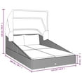 thumbnail image 4 of vidaXL Sunbed with Foldable Roof Brown 200x114x128 cm Poly Rattan, 4 of 5