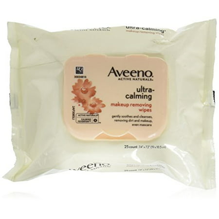 Aveeno, Ultra Calming Makeup, Removing Wipes