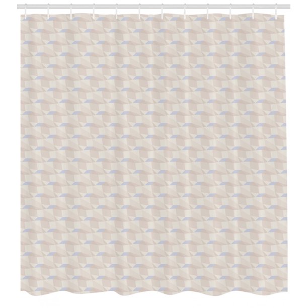 Neutral Color Shower Curtain, Abstract Muted Tones Pattern with