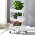 thumbnail image 1 of Ovzne Trolley Shelves Kitchen Bathroom Bathroom Floor Removable Storage Rack Multi Layer Bedroom Bedside Snacks On Clearance, 1 of 6