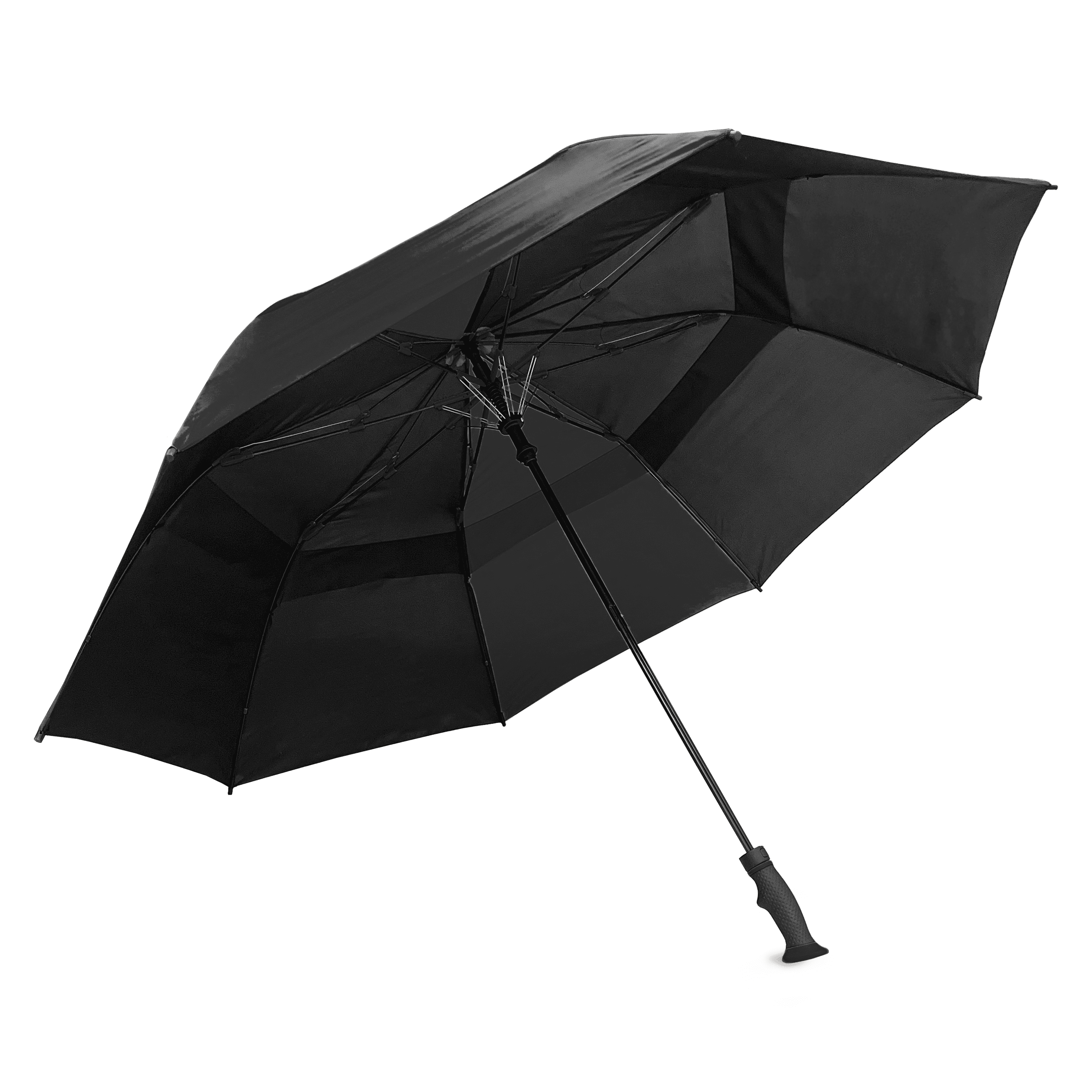 Weather Station Deluxe Two-Person Rain Umbrella Black