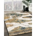 thumbnail image 2 of Ahgly Company Indoor Round Abstract Dark Almond Brown Abstract Area Rugs, 5' Round, 2 of 6