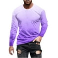 thumbnail image 2 of EAUFUM Long Sleeve Shirts for Men Graphic Ombre T shirts Crew Neck Sweatshirt Y2K Fashion Floral Casual Sun Shirts Workout Tee Shirts Going out Tops Tank Streetwear Rash Guard Tees Deals 2024, 2 of 5