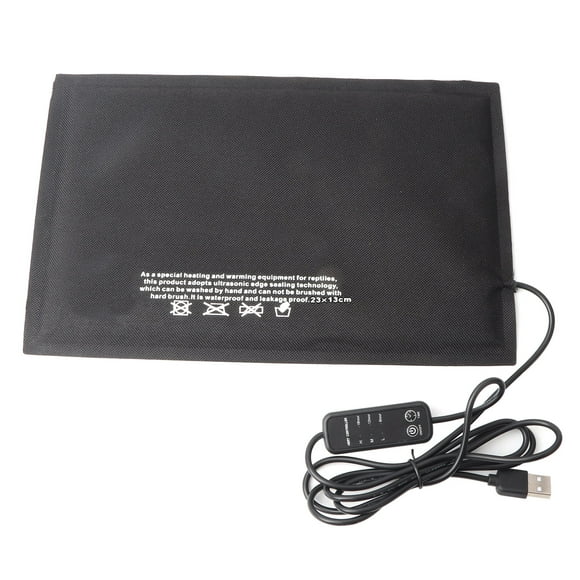 Almohadilla térmica para reptiles, animales pequeños, control de temperatura por USB, para tortugas, lagartos
