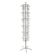 24-Pocket Wire Carousel Literature Floor Display