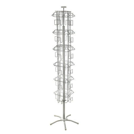 24-Pocket Wire Carousel Literature Floor Display
