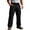 Black, variant on Cargo Pants Men Drawstring Athletic Work Joggers with Multi Pockets Loose Fit Casusal Outdoor Hiking Pants_Navy_M