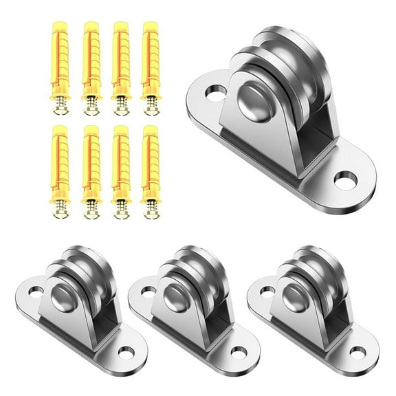 Small Pulley Block Silents Wall Ceiling Mount Pulley with Bearing Fixed Pulleys Wheel for Cord Handling Moving