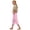Pink, variant on ZLBDYG Linen Capri Pants Girls 2026 Spring Summer Casual Drawstring Side Button Capris Kids Elastic Waist Wide Leg Cropped Shorts