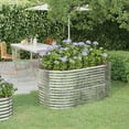 thumbnail image 1 of vidaXL Garden Raised Bed Powder-coated Steel 152x80x68 cm Silver, 1 of 4