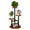 B, variant on chaungfeng 3 Tier Plant Stand Indoor, Metal Wood Plant Stands for Indoor Plants Multiple, Corner Tiered Flower Plants Shelf Stand for Living Room Bedroom