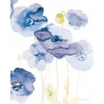 thumbnail image 3 of Nai, Danhui 12x14 Black Modern Framed Museum Art Print Titled - Delicate Poppies II Blue, 3 of 5