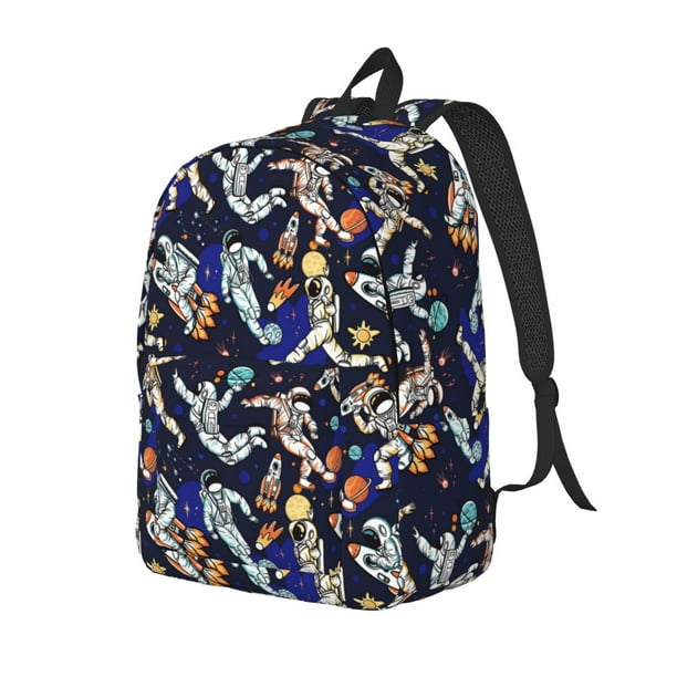 Disketp Astronauts in sport Mochila de Lona Estampada, Mochila Escolar de Viaje Ligera para Estudiantes y Portátil-Medium